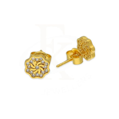 Gold Flower Pendant Set (Necklace Earrings And Ring) 18Kt - Fkjnklst18K2444 Sets