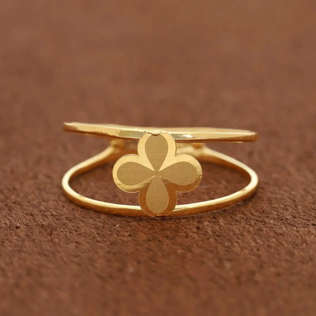 Gold Flower Ring 21Kt - Fkjrn21K2845 Rings