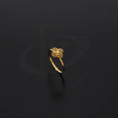 Gold Flower Ring 21Kt - Fkjrn21Km8114 Rings