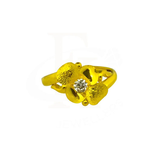 Gold Flower Ring 22Kt - Fkjrn2049 Rings