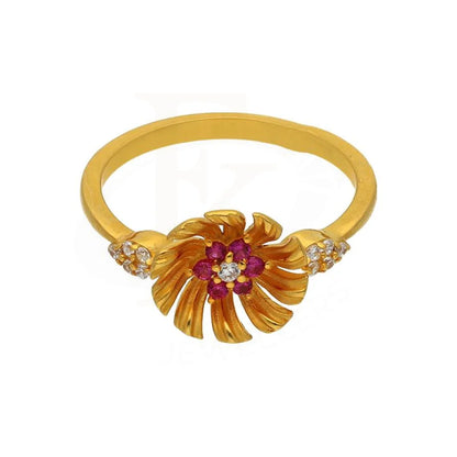 Gold Flower Ring 22Kt - Fkjrn22K2815 Rings