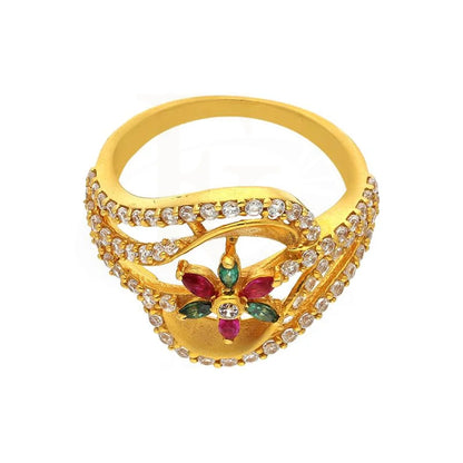 Gold Flower Ring 22Kt - Fkjrn22K2833 Rings