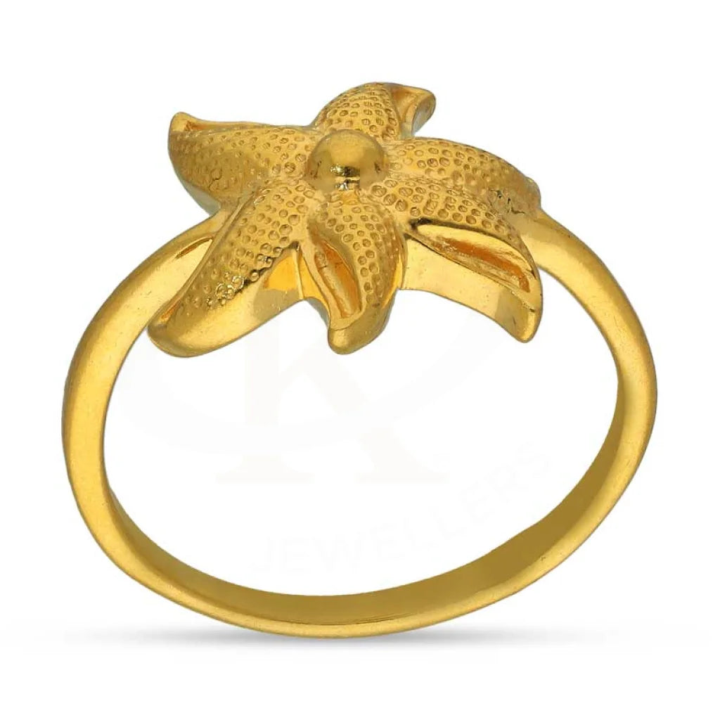 Gold Flower Ring 22Kt - Fkjrn22K3064 Rings