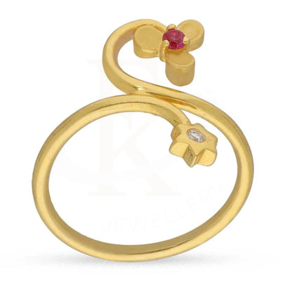 Gold Flower Ring 22Kt - Fkjrn22K3175 Rings