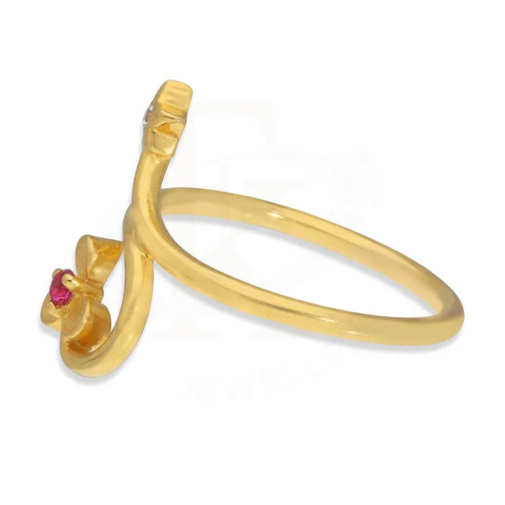 Gold Flower Ring 22Kt - Fkjrn22K3175 Rings