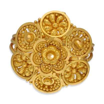 Gold Flower Ring 22Kt - Fkjrn22K3208 Rings