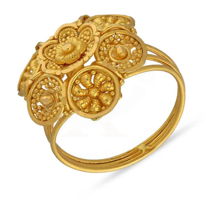 Gold Flower Ring 22Kt - Fkjrn22K3208 Rings