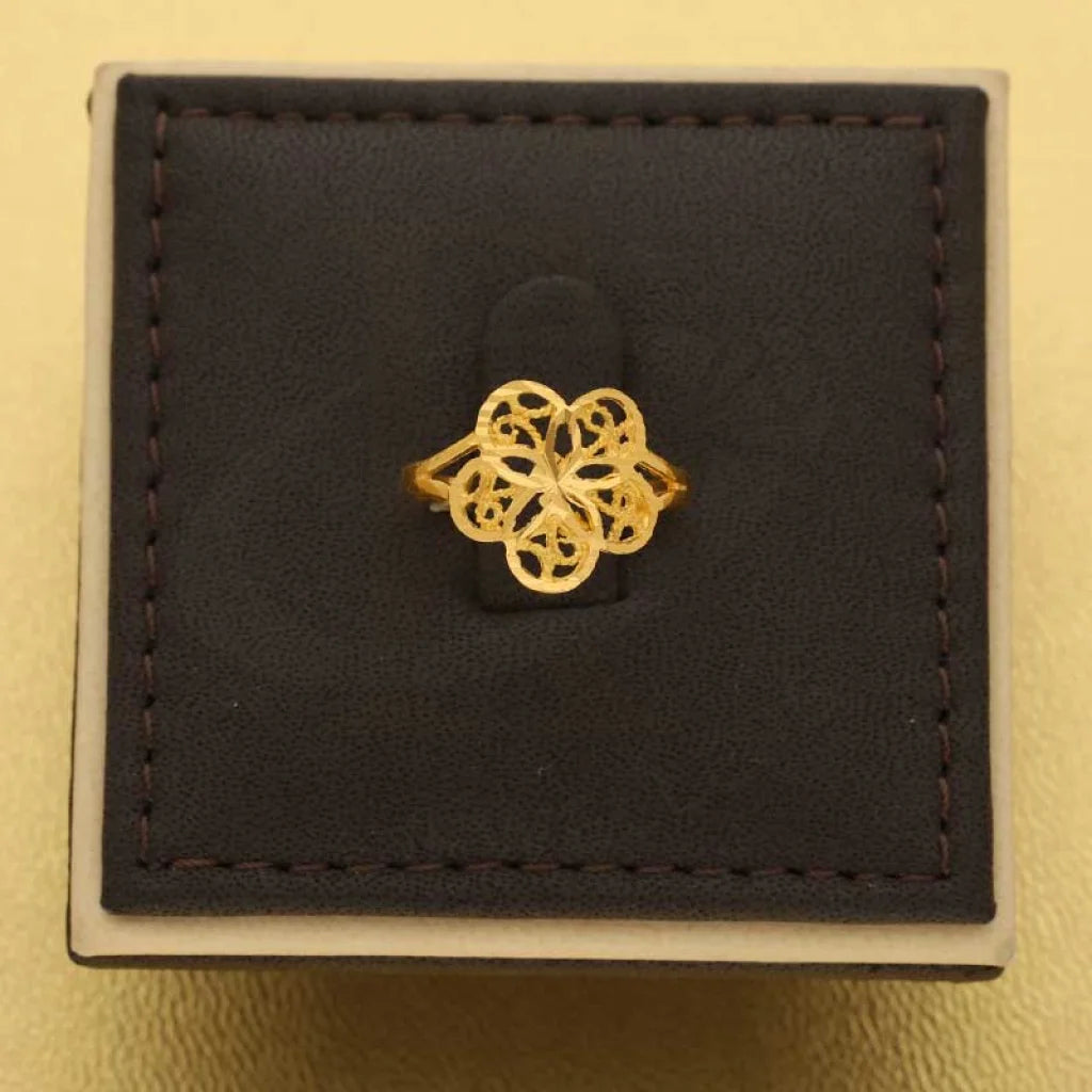 Gold Flower Ring 22Kt - Fkjrn22K3663 Rings