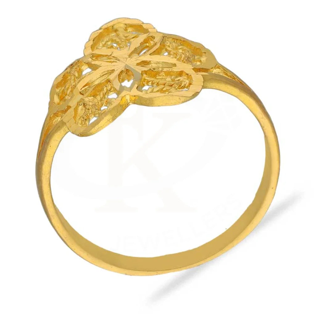 Gold Flower Ring 22Kt - Fkjrn22K3663 Rings