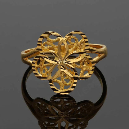 Gold Flower Ring 22Kt - Fkjrn22K3663 Rings