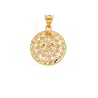 Gold Flower Round Pendant 21Kt - Fkjpnd21Km8378 Pendants