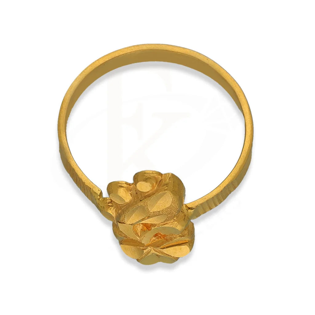 Gold Flower Shaped Baby Ring 22Kt - Fkjrn22K3822 Rings