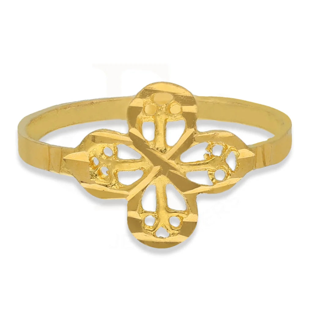 Gold Flower Shaped Baby Ring 22Kt - Fkjrn22K3832 Rings