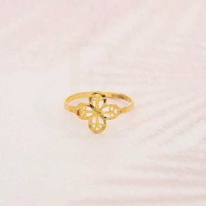 Gold Flower Shaped Baby Ring 22Kt - Fkjrn22K3832 Rings