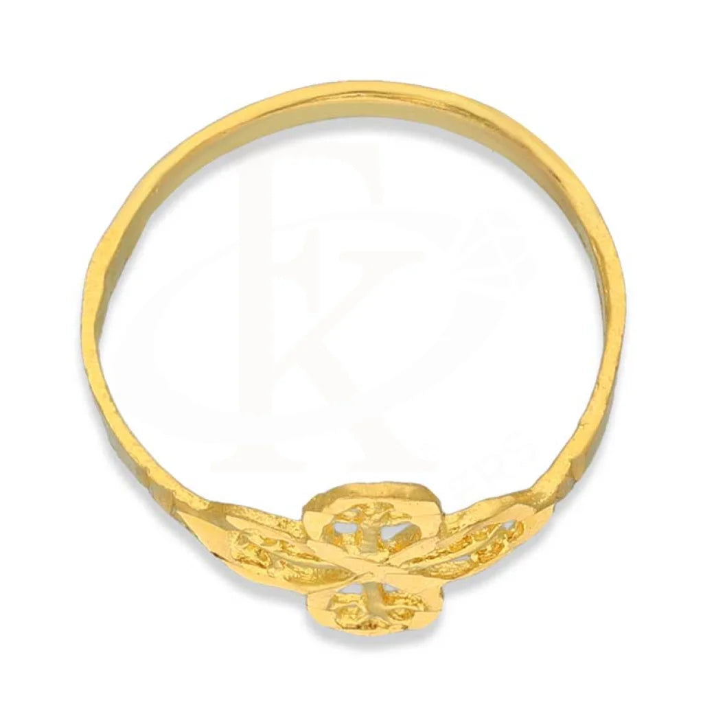 Gold Flower Shaped Baby Ring 22Kt - Fkjrn22K3832 Rings