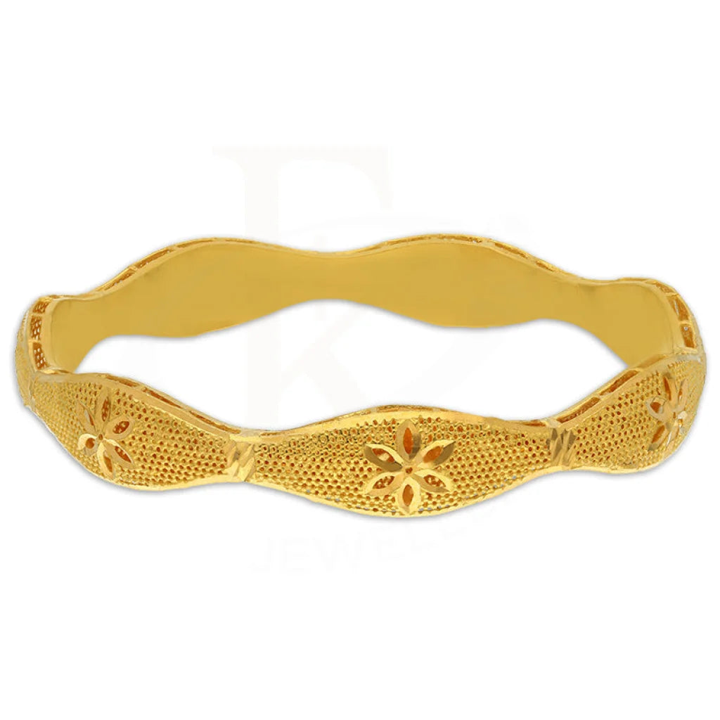 Gold Flower Shaped Bangle In 22Kt - Fkjbng22K1940 Bangles