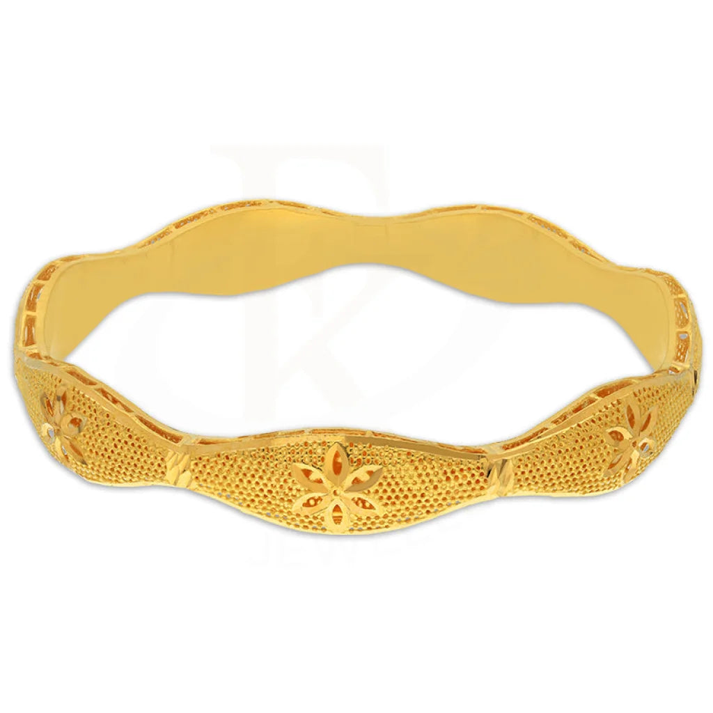 Gold Flower Shaped Bangle In 22Kt - Fkjbng22K1940 Bangles