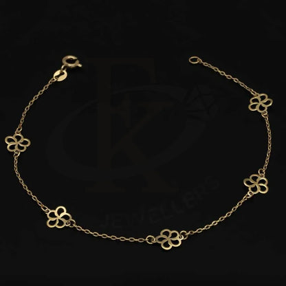 Gold Flower Shaped Bracelet 18Kt - Fkjbrl18K2988 Bracelets