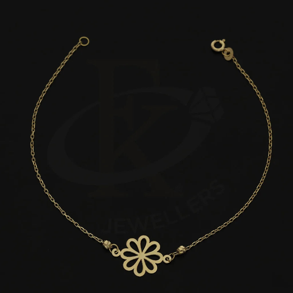 Gold Flower Shaped Bracelet 18Kt - Fkjbrl18K5314 Bracelets