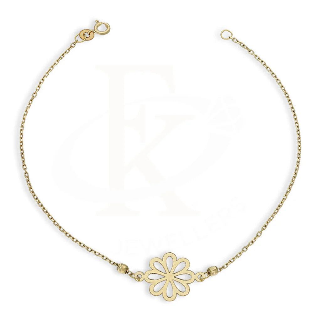 Gold Flower Shaped Bracelet 18Kt - Fkjbrl18K5314 Bracelets