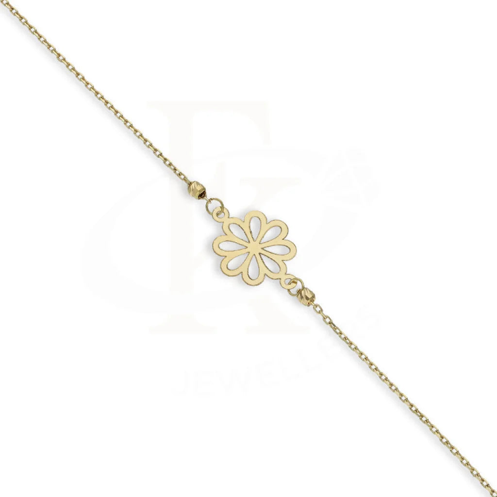 Gold Flower Shaped Bracelet 18Kt - Fkjbrl18K5314 Bracelets