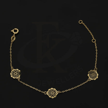 Gold Flower Shaped Bracelet 18Kt - Fkjbrl18K5328 Bracelets