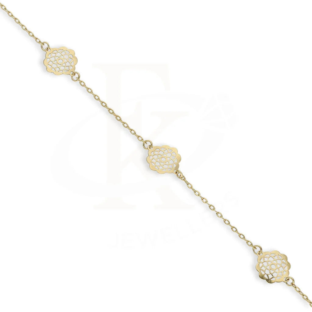 Gold Flower Shaped Bracelet 18Kt - Fkjbrl18K5328 Bracelets