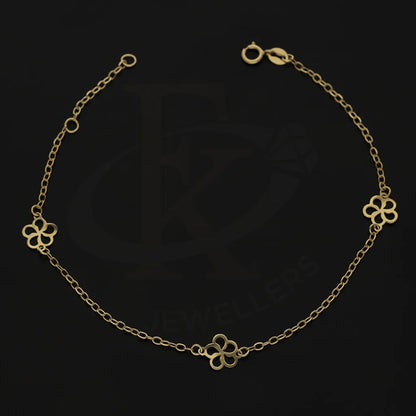 Gold Flower Shaped Bracelet 18Kt - Fkjbrl18K5329 Bracelets