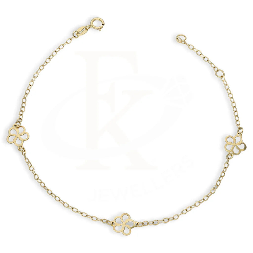 Gold Flower Shaped Bracelet 18Kt - Fkjbrl18K5329 Bracelets