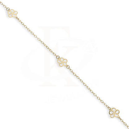 Gold Flower Shaped Bracelet 18Kt - Fkjbrl18K5329 Bracelets