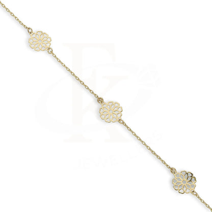 Gold Flower Shaped Bracelet 18Kt - Fkjbrl18K5330 Bracelets