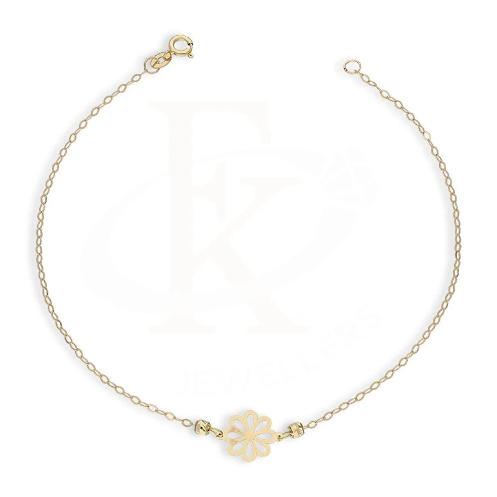 Gold Flower Shaped Bracelet 18Kt - Fkjbrl18Km5438 Bracelets