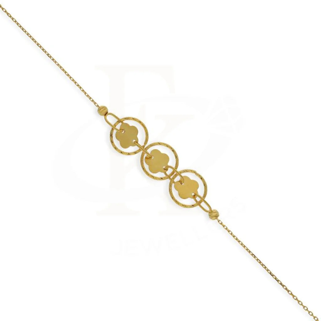 Gold Flower Shaped Bracelet 21Kt - Fkjbrl21K2424 Bracelets