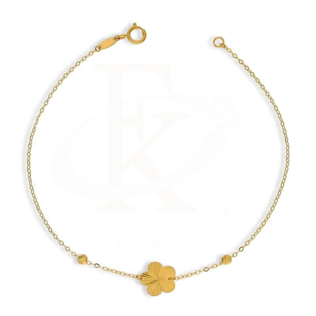 Gold Flower Shaped Bracelet 21Kt - Fkjbrl21K2941 Bracelets