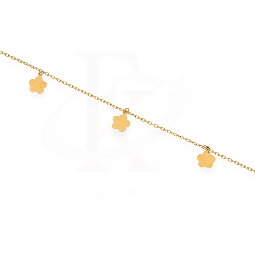 Gold Flower Shaped Bracelet 18Kt - Fkjbrl18K7799 Bracelets