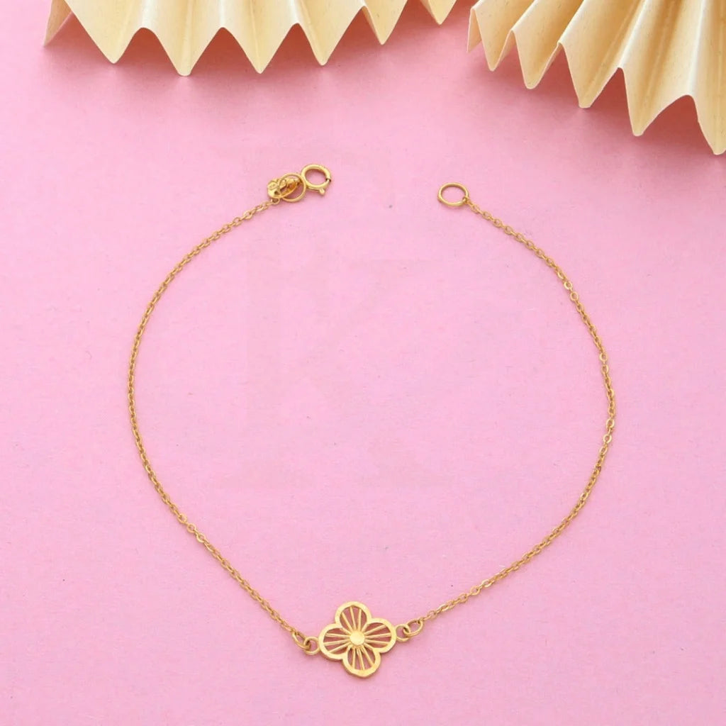 Gold Flower Shaped Bracelet 18Kt - Fkjbrl18K7809 Bracelets