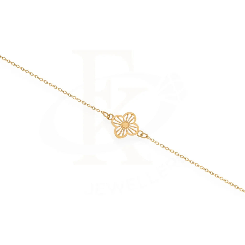 Gold Flower Shaped Bracelet 18Kt - Fkjbrl18K7809 Bracelets