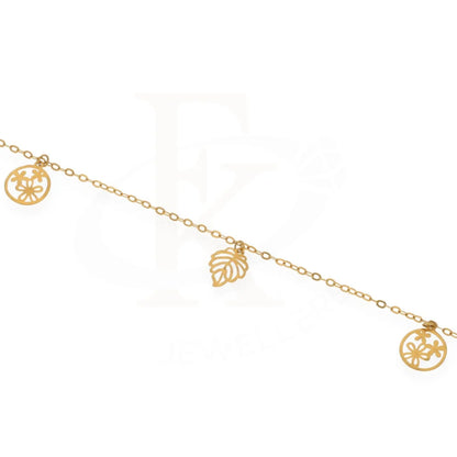 Gold Flower Shaped Bracelet 21Kt - Fkjbrl21K7815 Bracelets