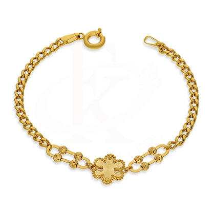 Gold Flower Shaped Bracelet 21Kt - Fkjbrl21Km1002 Bracelets