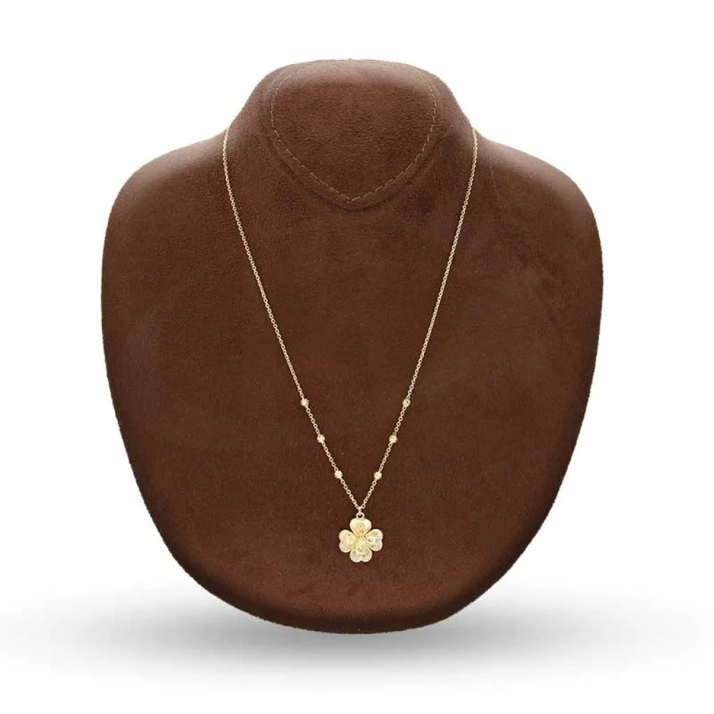 Gold Flower Shaped Necklace 18Kt - Fkjnkl18K3125 Necklaces