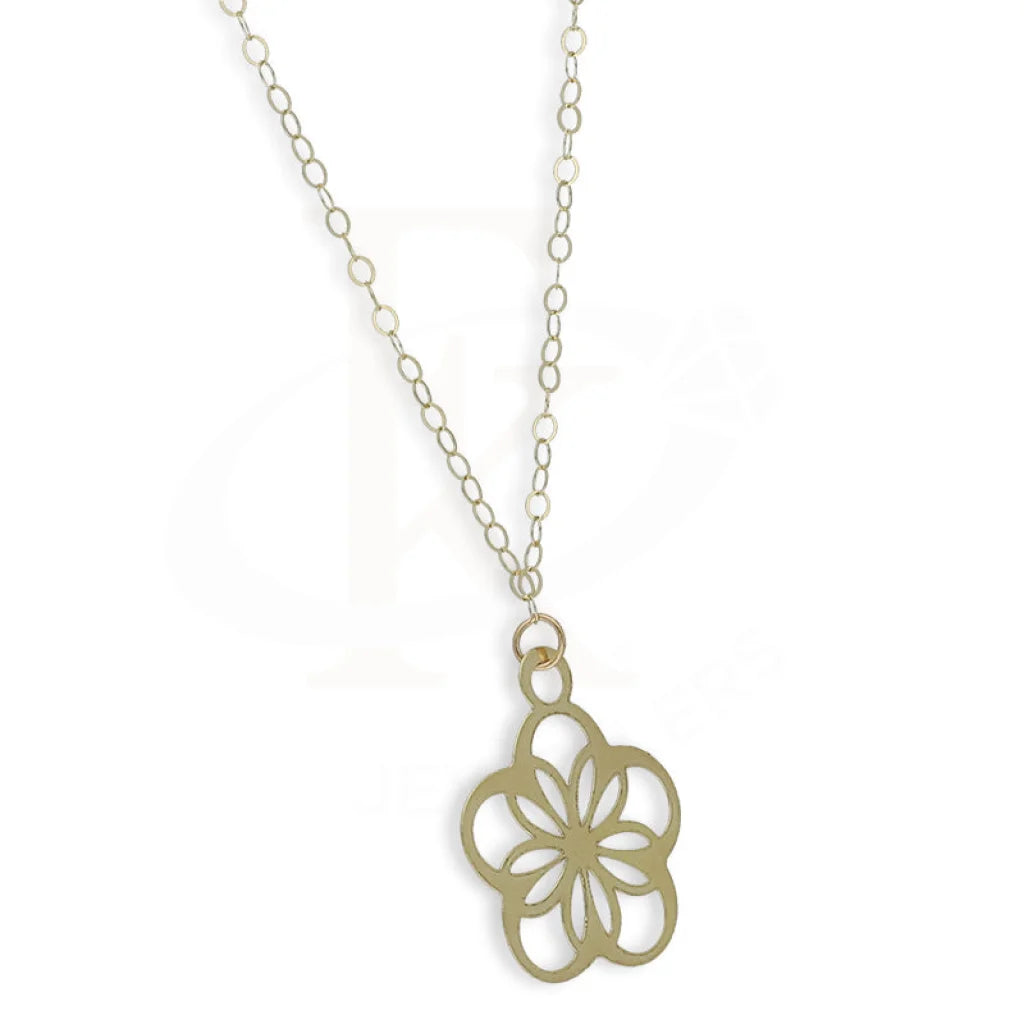 Gold Flower Shaped Necklace 18Kt - Fkjnkl18Km5294 Necklaces