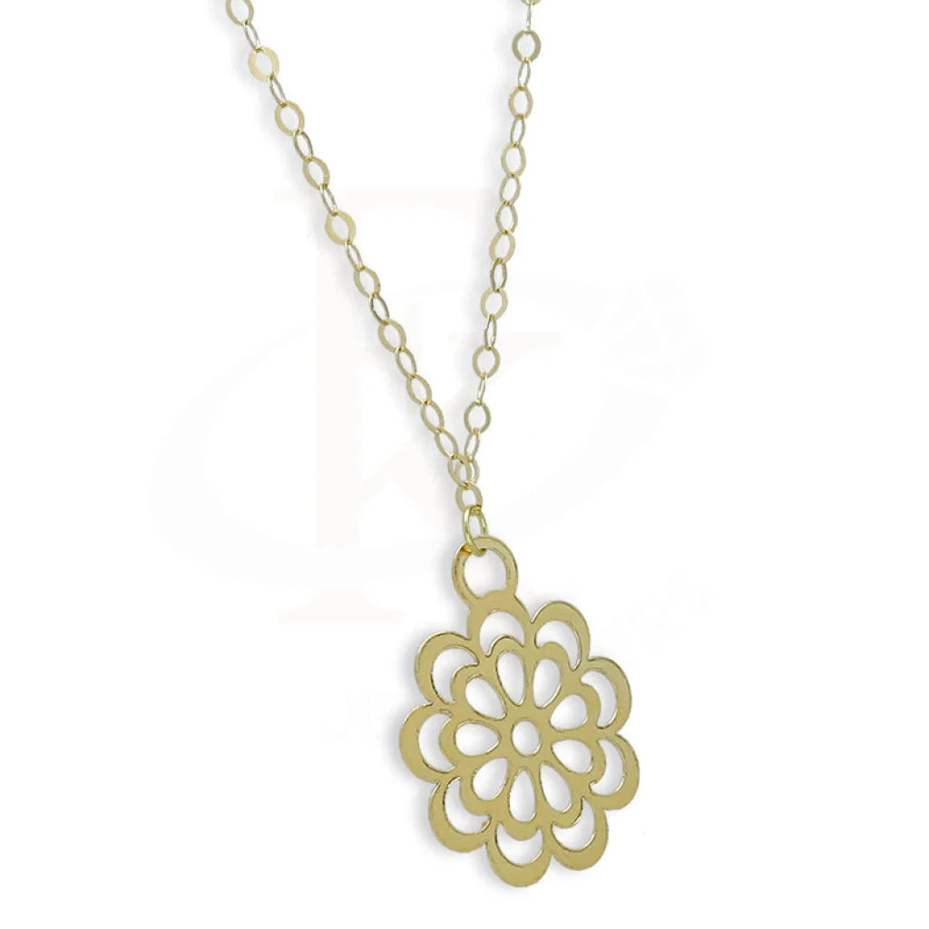 Gold Flower Shaped Necklace 18Kt - Fkjnkl18Km5295 Necklaces