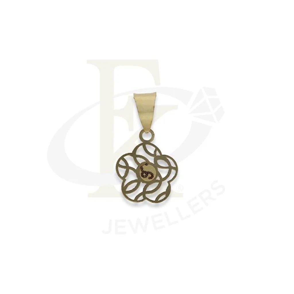 Gold Flower Shaped Pendant 18Kt - Fkjpnd18K2299 Pendants