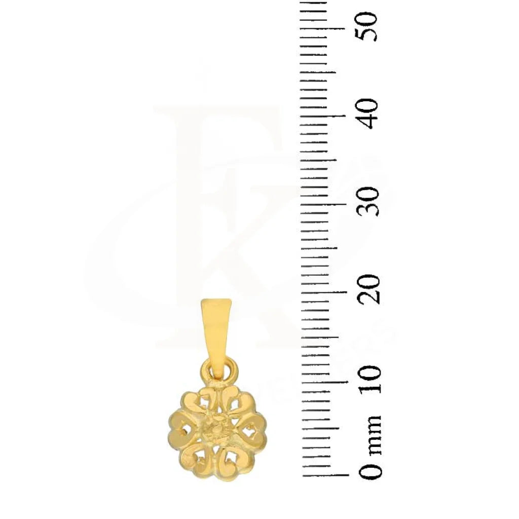 Gold Flower Shaped Pendant 18Kt - Fkjpnd18K2872 Pendants