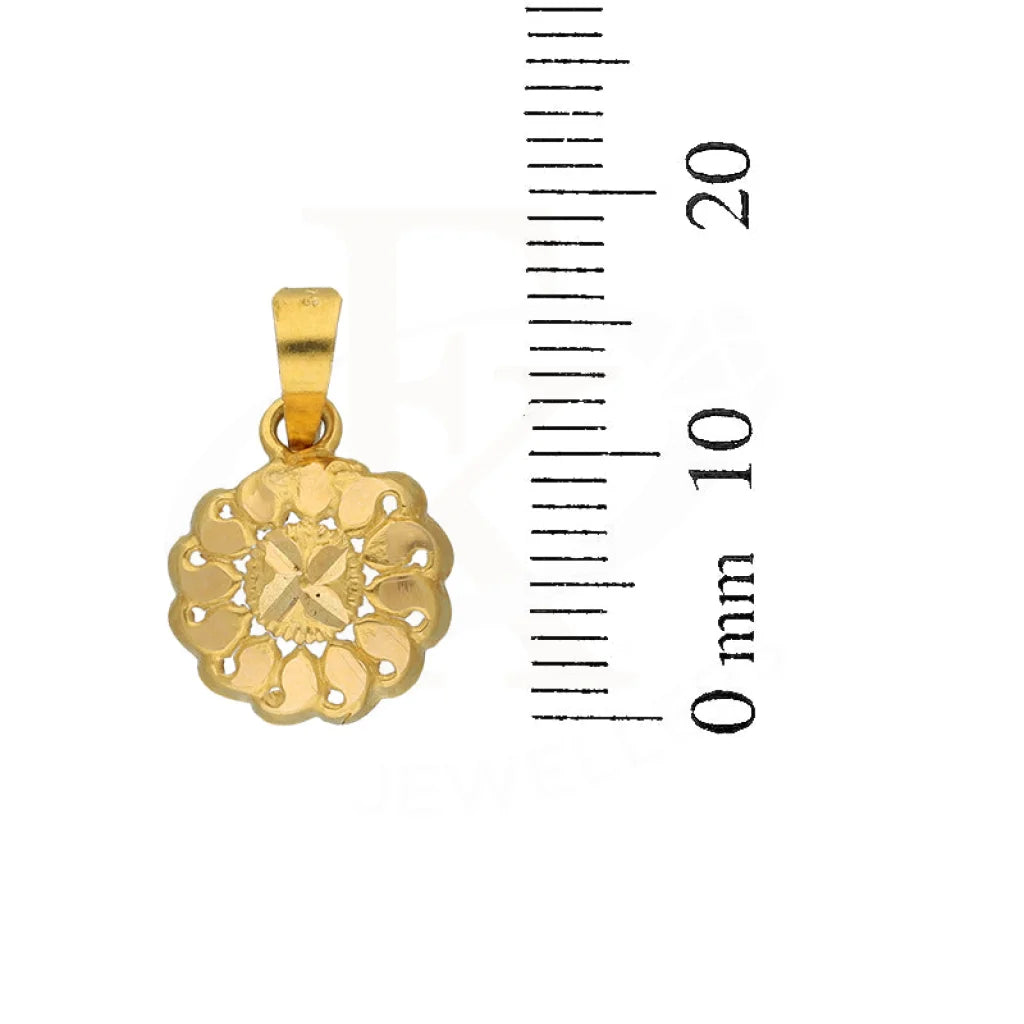 Gold Flower Shaped Pendant 18Kt - Fkjpnd18K5121 Pendants