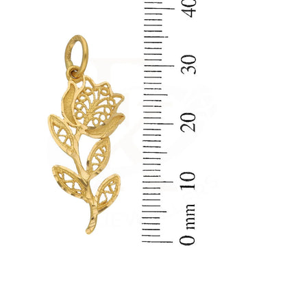 Gold Flower Shaped Pendant 21Kt - Fkjpnd21K5128 Pendants