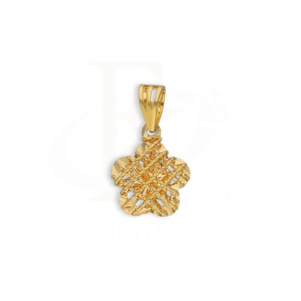 Gold Flower Shaped Pendant 22Kt - Fkjpnd22K5610 Pendants