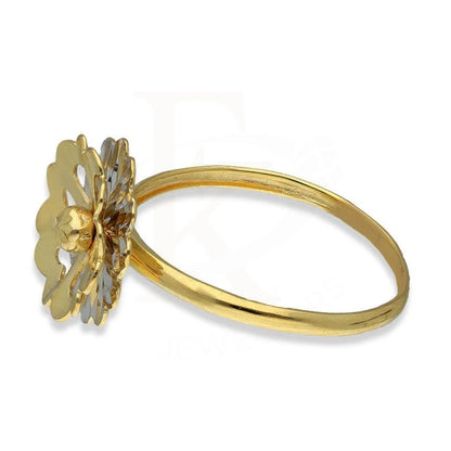 Gold Flower Shaped Ring 18Kt - Fkjrn18K3374 Rings