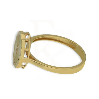 Gold Flower Shaped Ring 18Kt - Fkjrn18K3787 Rings