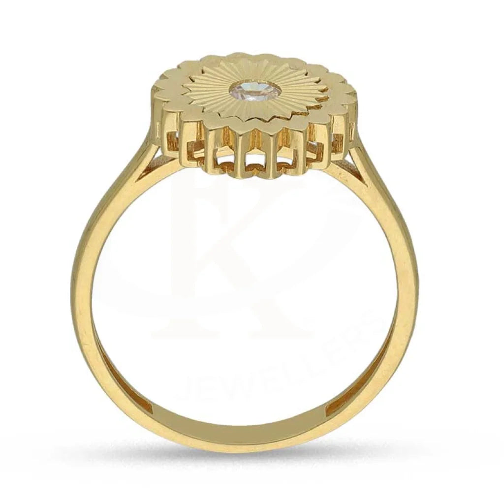 Gold Flower Shaped Ring 18Kt - Fkjrn18K3790 Rings